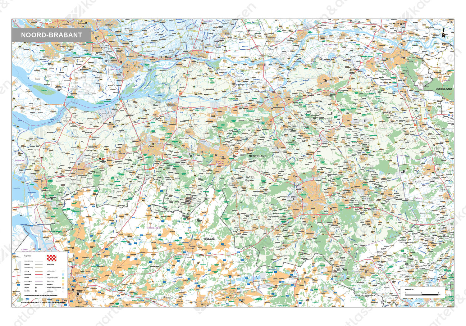 Digitale kaart Noord-Brabant