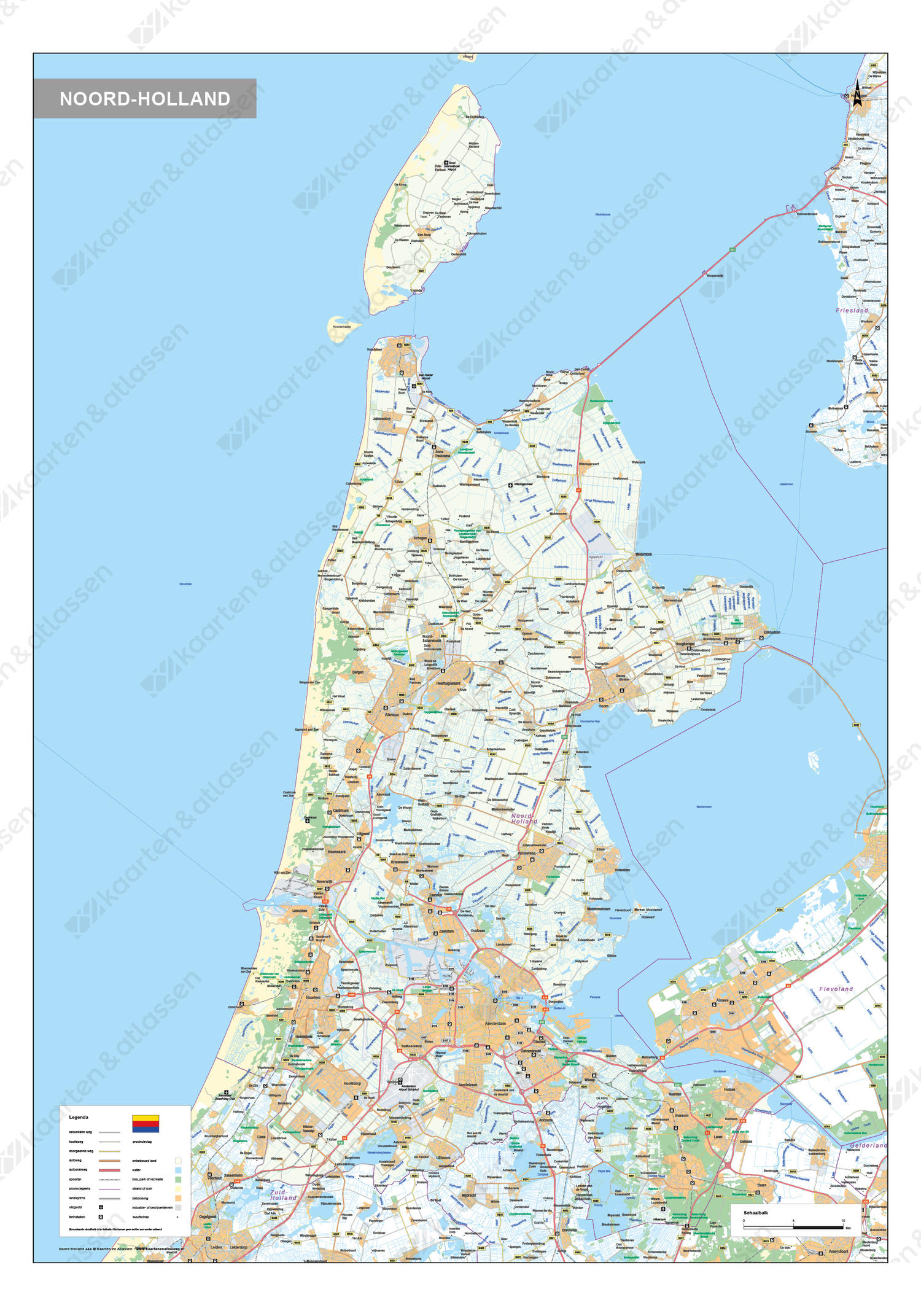 Digitale kaart Noord-Holland