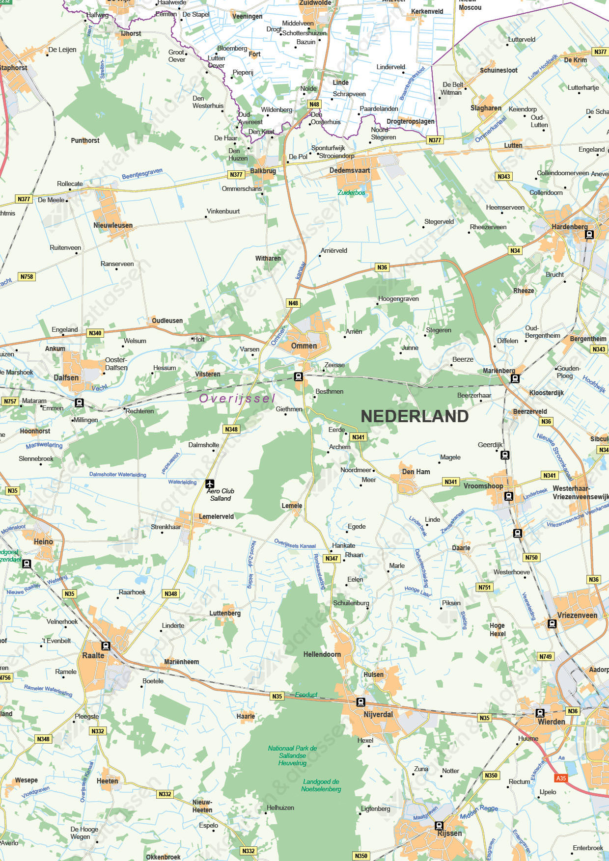 Provinciekaart Overijssel