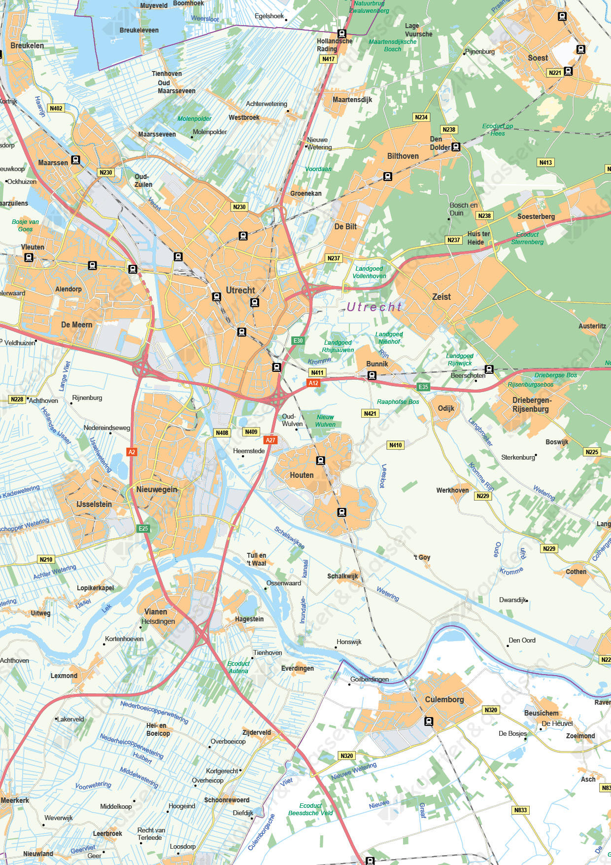 Provinciekaart Utrecht