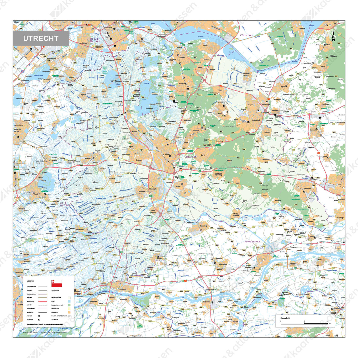 Provinciekaart Utrecht