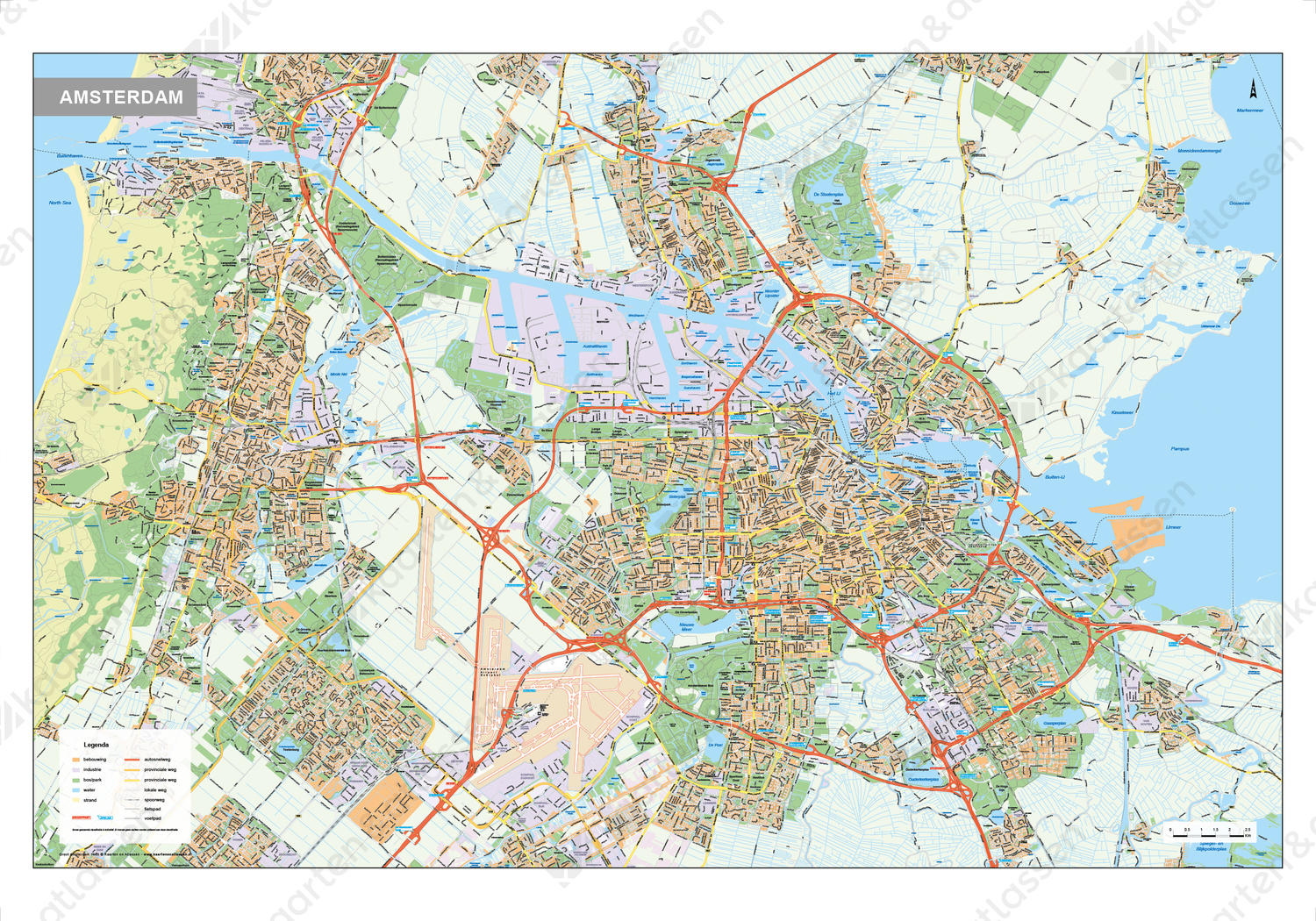 Digitale Kaart Groot Amsterdam IJmond