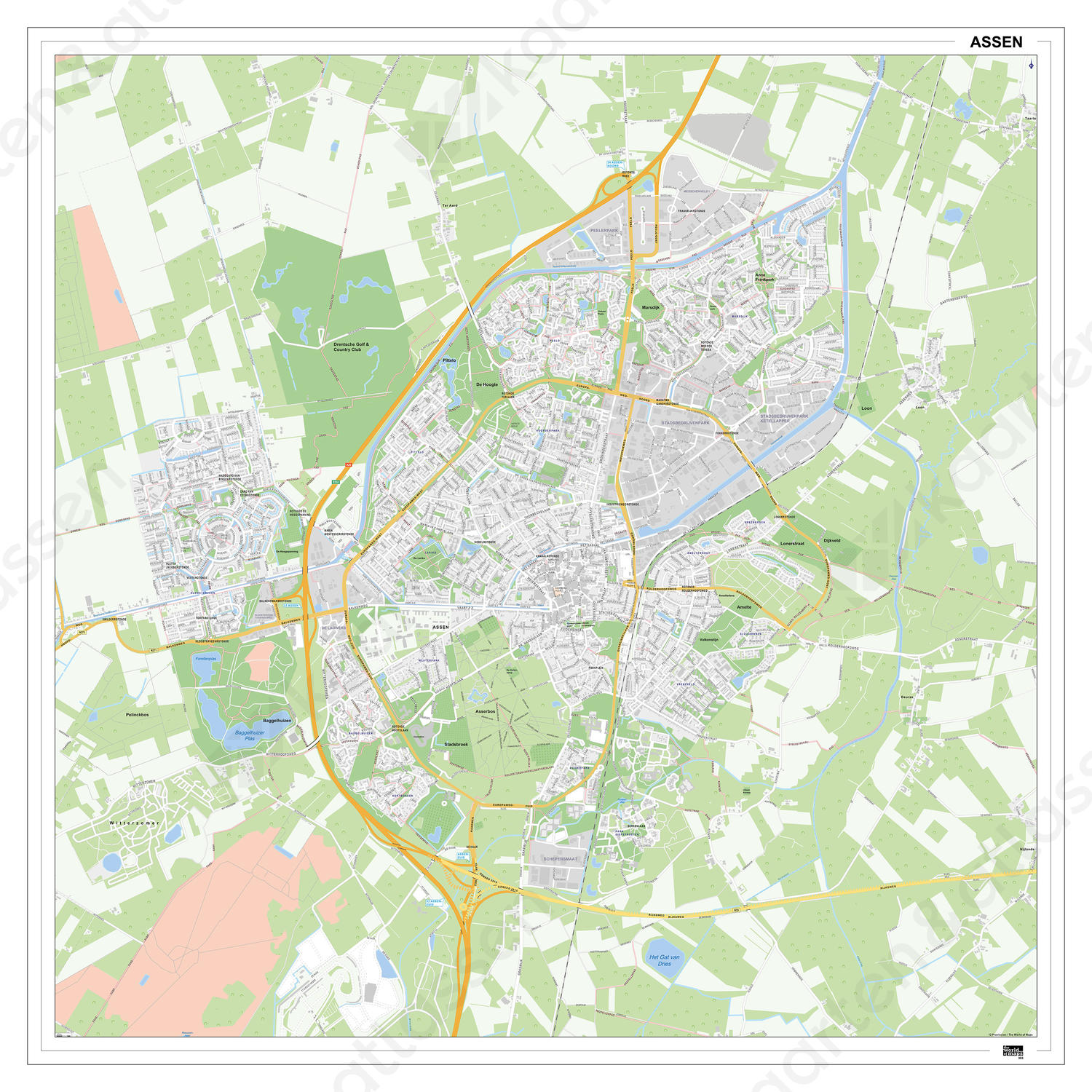 Kaart Assen Digitale Kaart Assen
