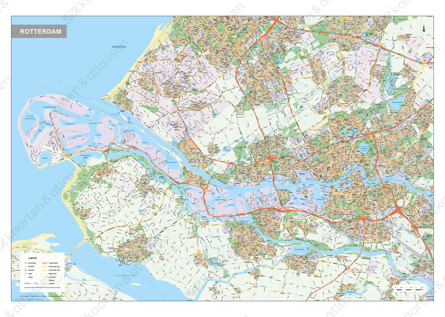 Kaart Groot Rotterdam Rijnmond
