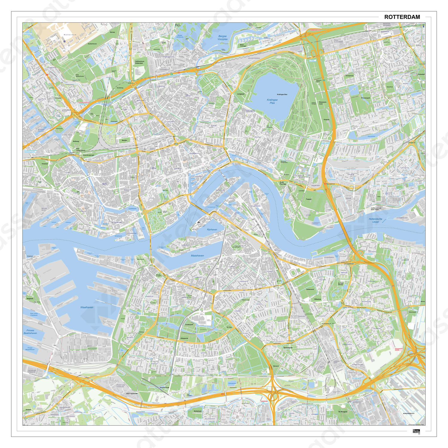 Kaart Rotterdam Digitale Kaart Rotterdam 404DG