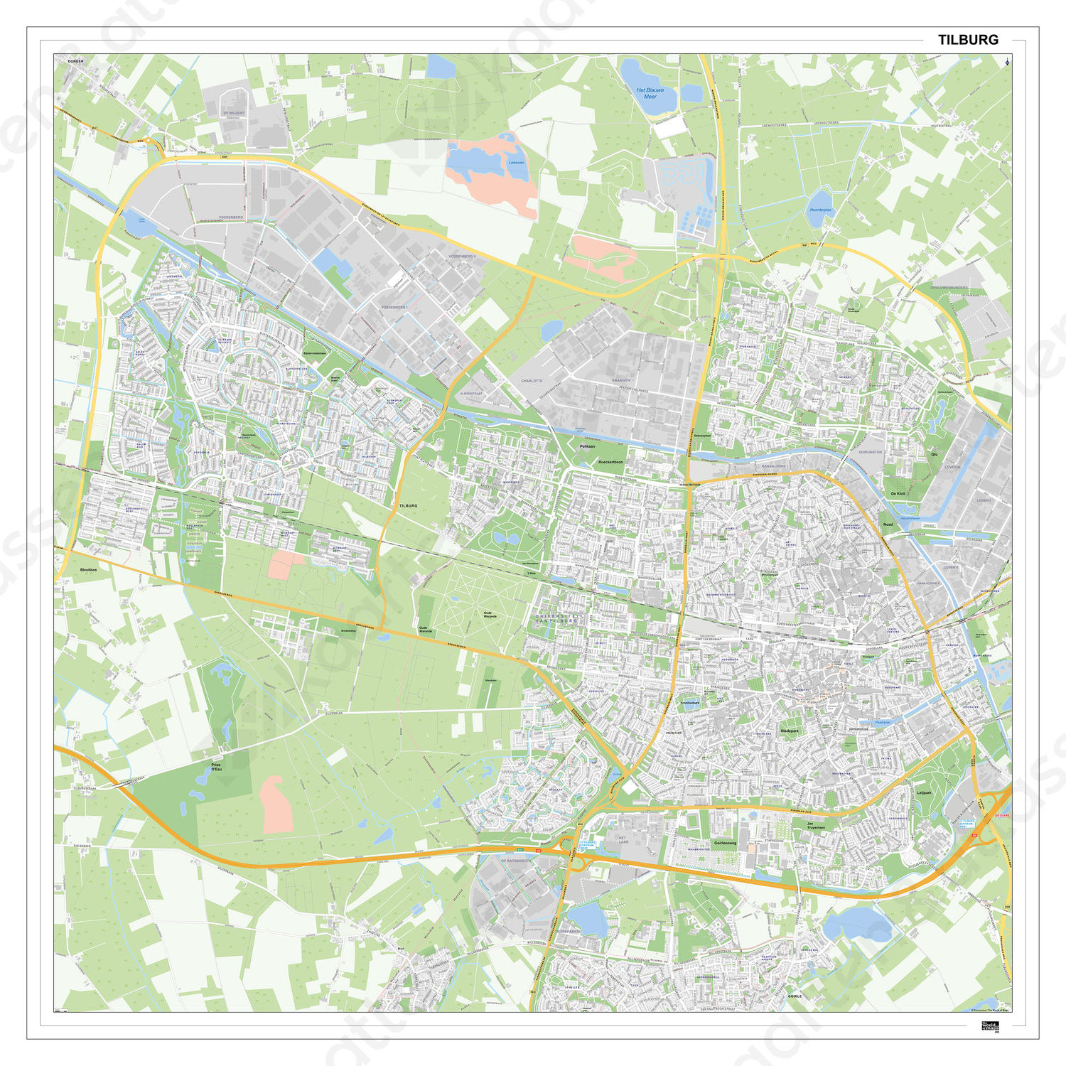 Digitale Kaart Tilburg 405DG Digitale Kaart Tilburg 405DG