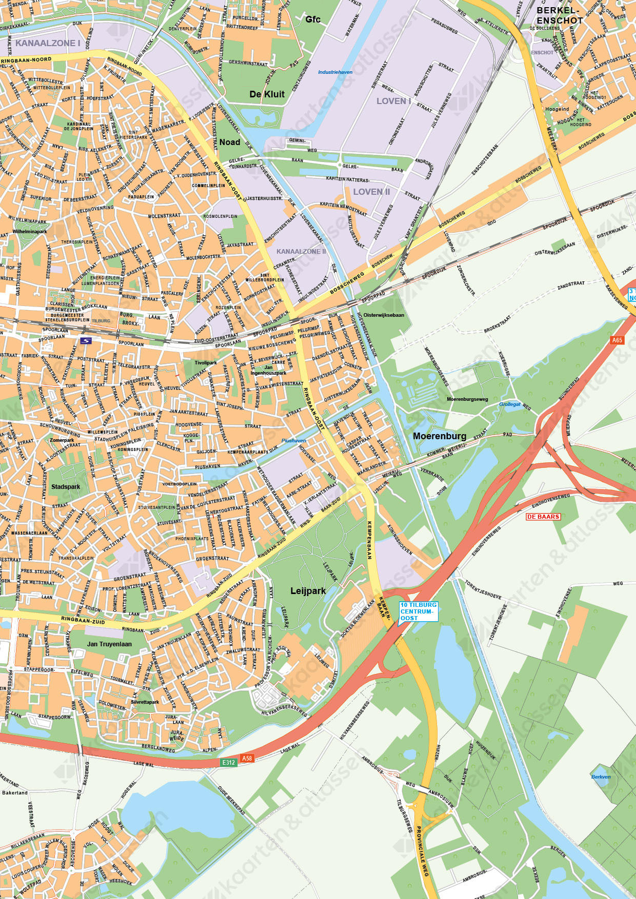 Kaart Tilburg 