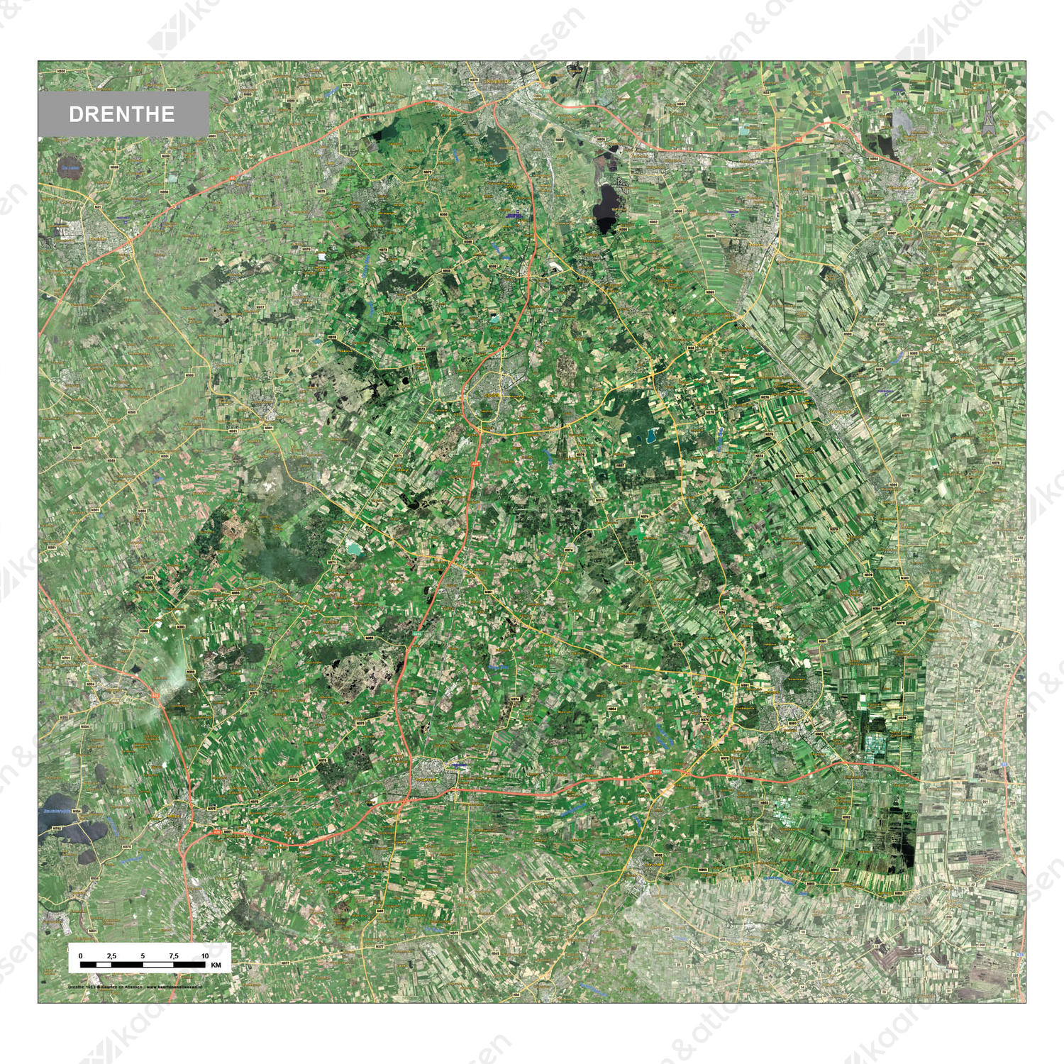 satellietbeeld Drenthe