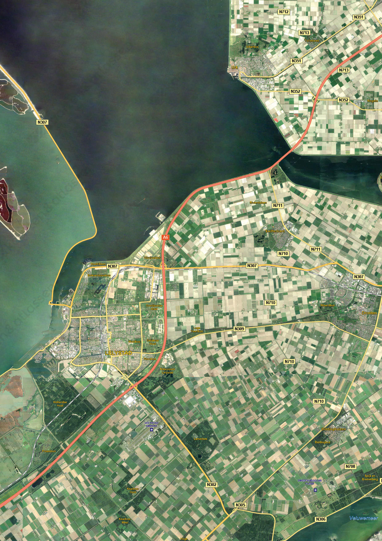  Flevoland Satellietkaart