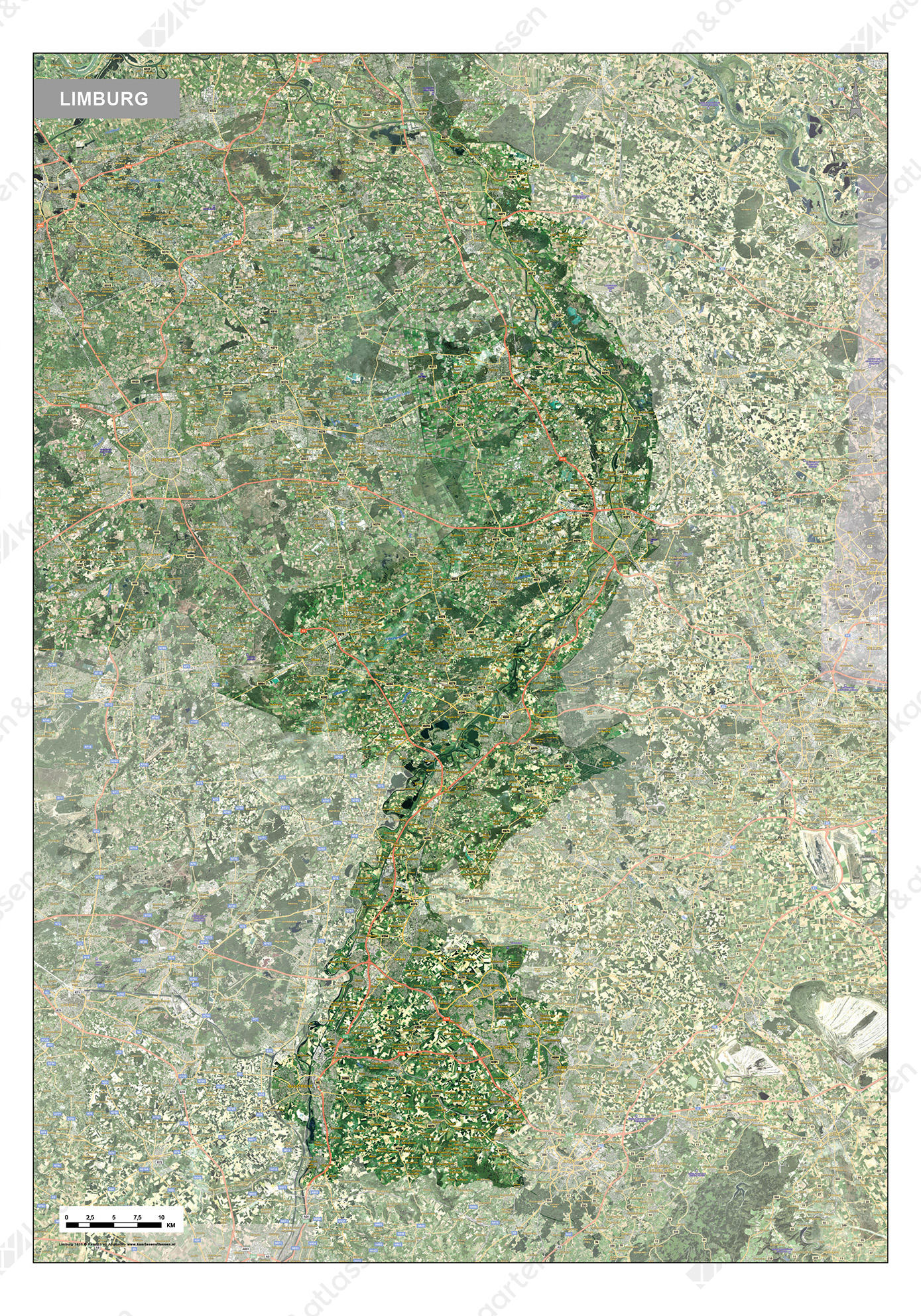 Satellietkaart Limburg Satellietkaart Limburg
