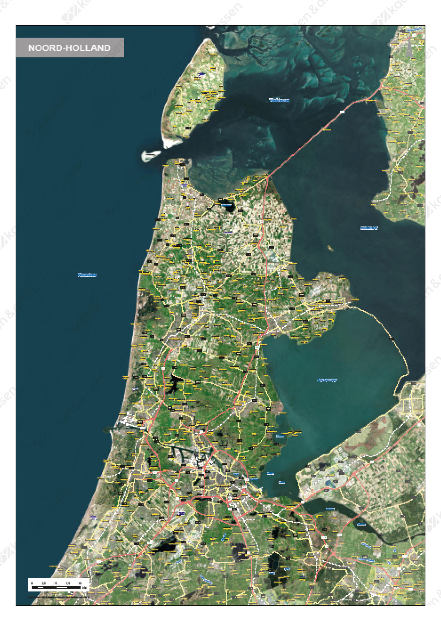 Noord-Holland Satellietkaart Noord-Holland Satellietkaart