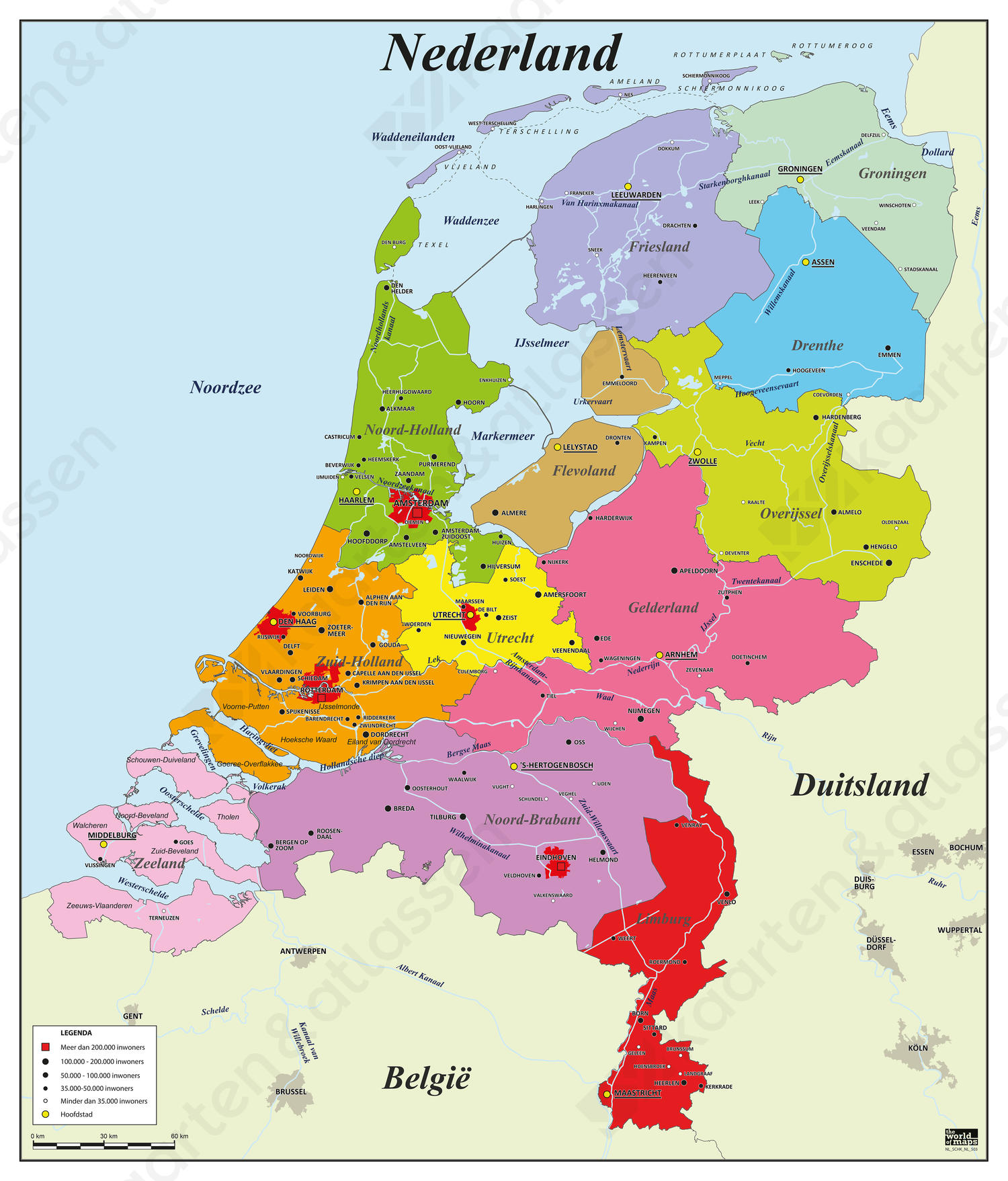 Digitale Provinciekaart Nederland