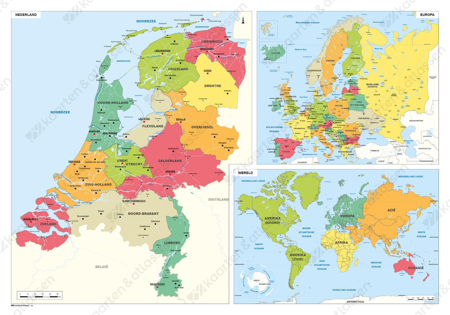 Digitale Schoolkaart Nederland, Europa en Wereld 298 ...