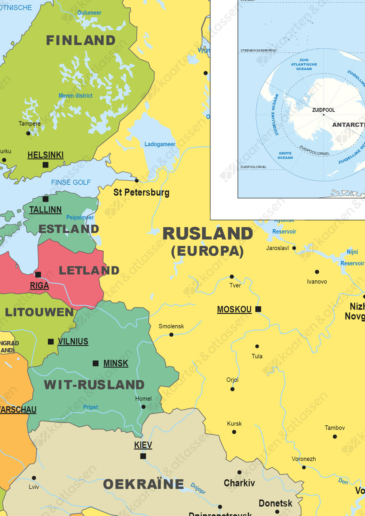 Digitale Schoolkaart Europa/Wereld/Nederland