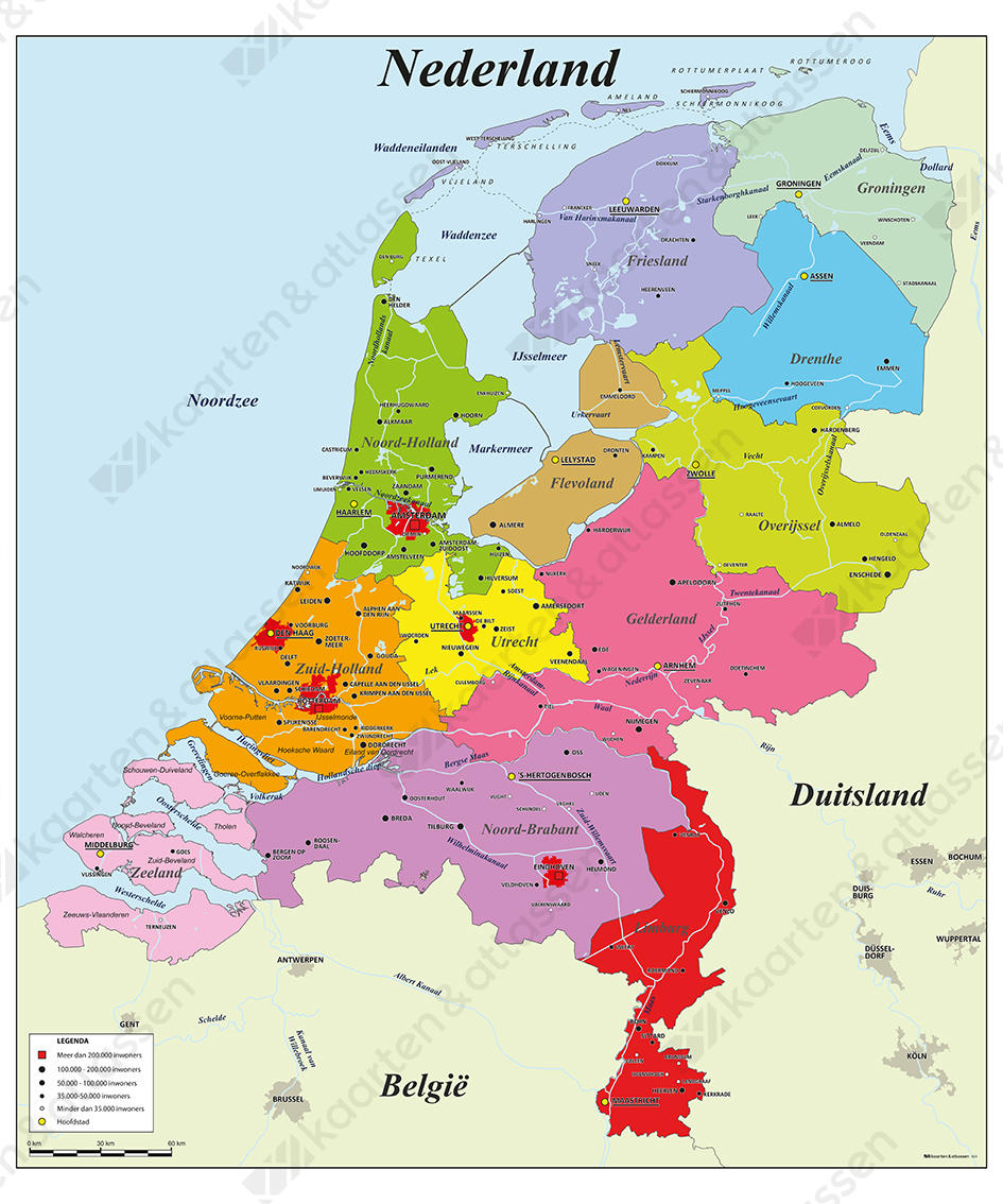 Provinciekaart Nederland 503 | Kaarten En Atlassen.Nl