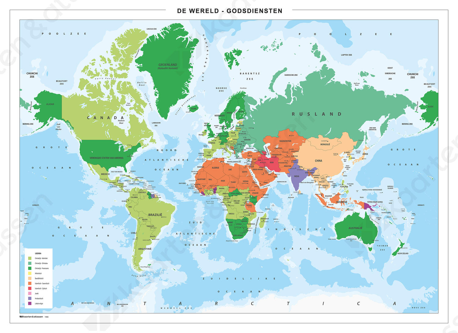 met godsdiensten 1404 | Kaarten en Atlassen.nl