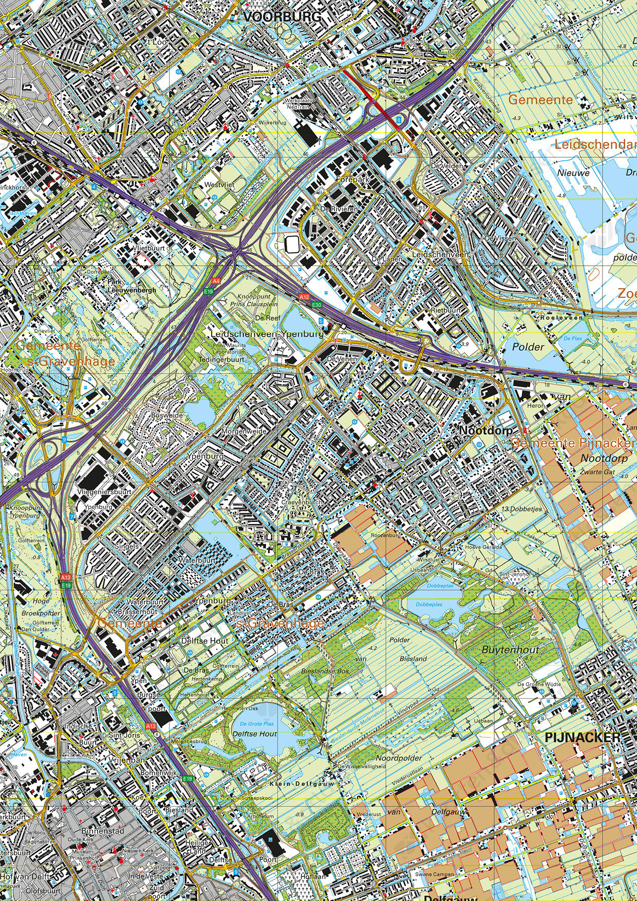 Den Haag Topografische kaart
