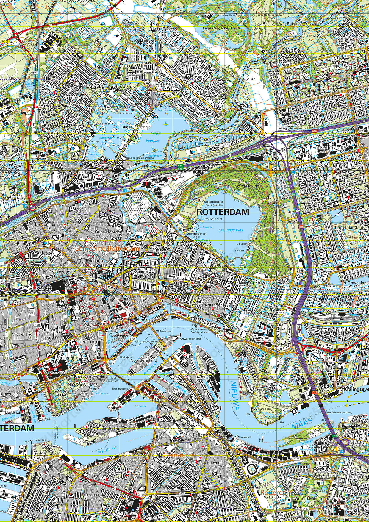 Rotterdam Topografische kaart