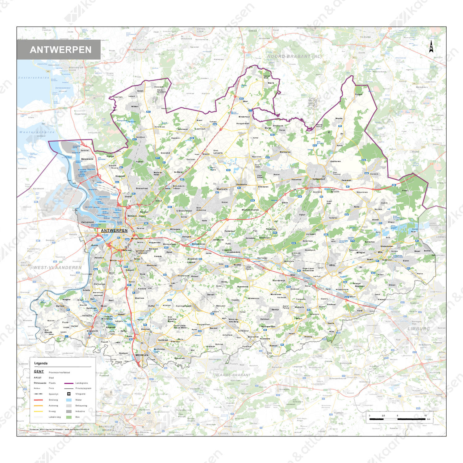 Antwerpen Provinciekaart Antwerpen Provinciekaart