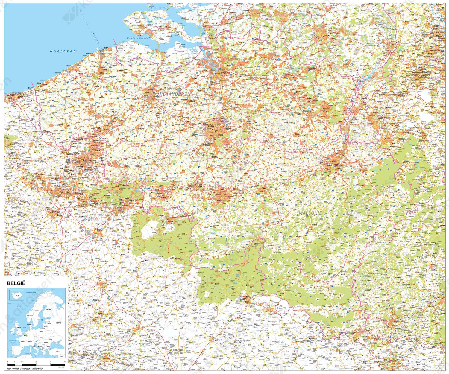 Digitale Landkaart België 1387