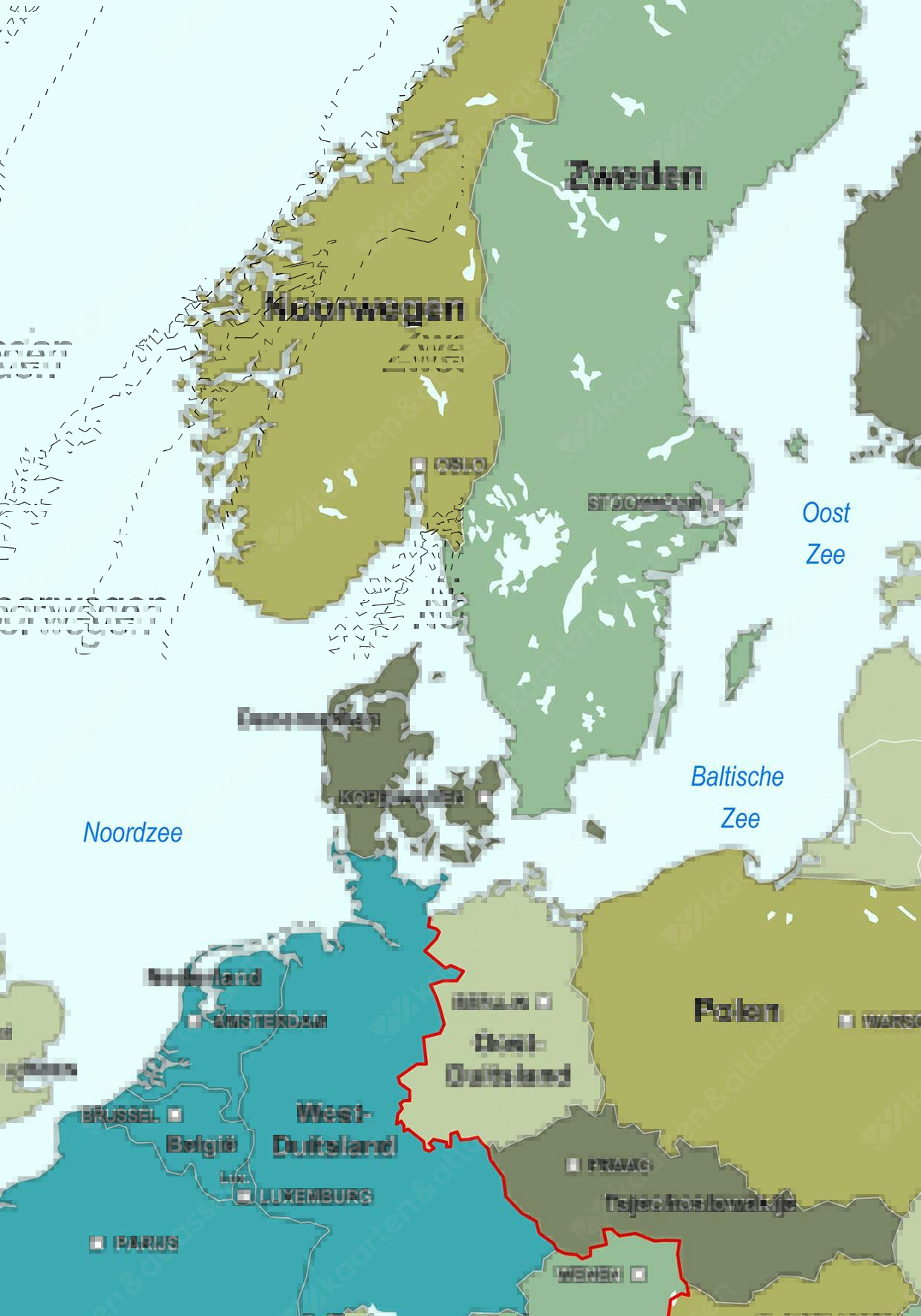 Digitale Schoolkaart Europa (1958-heden)