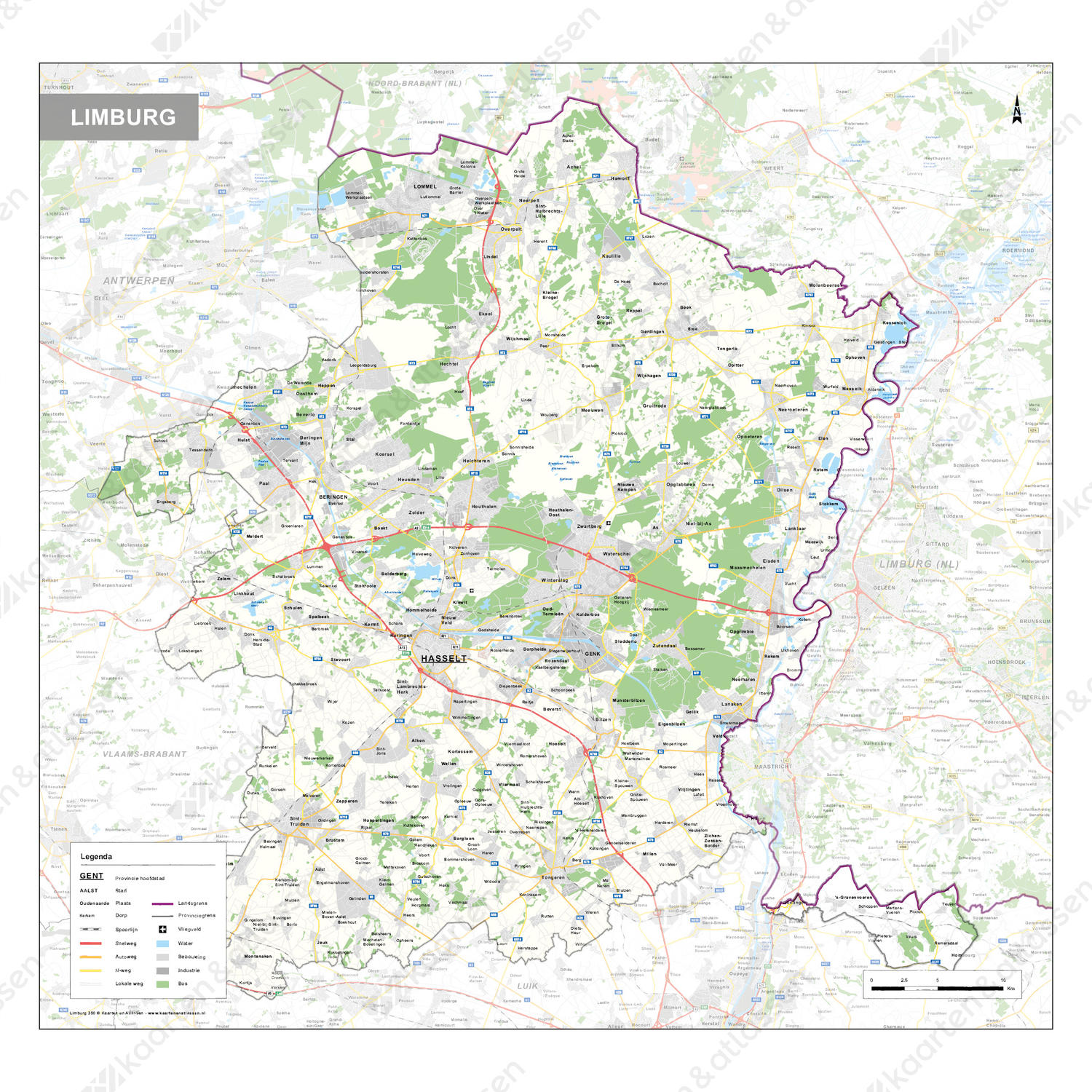 Limburg Provinciekaart