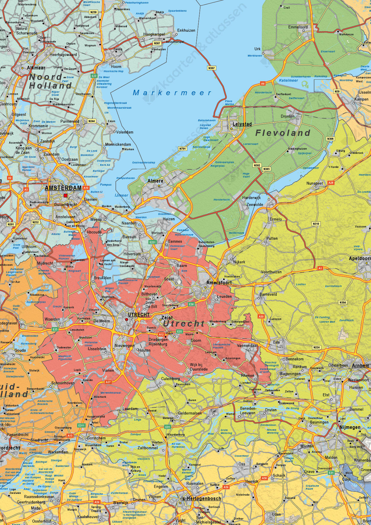 Nederland Kaart Staatkundig