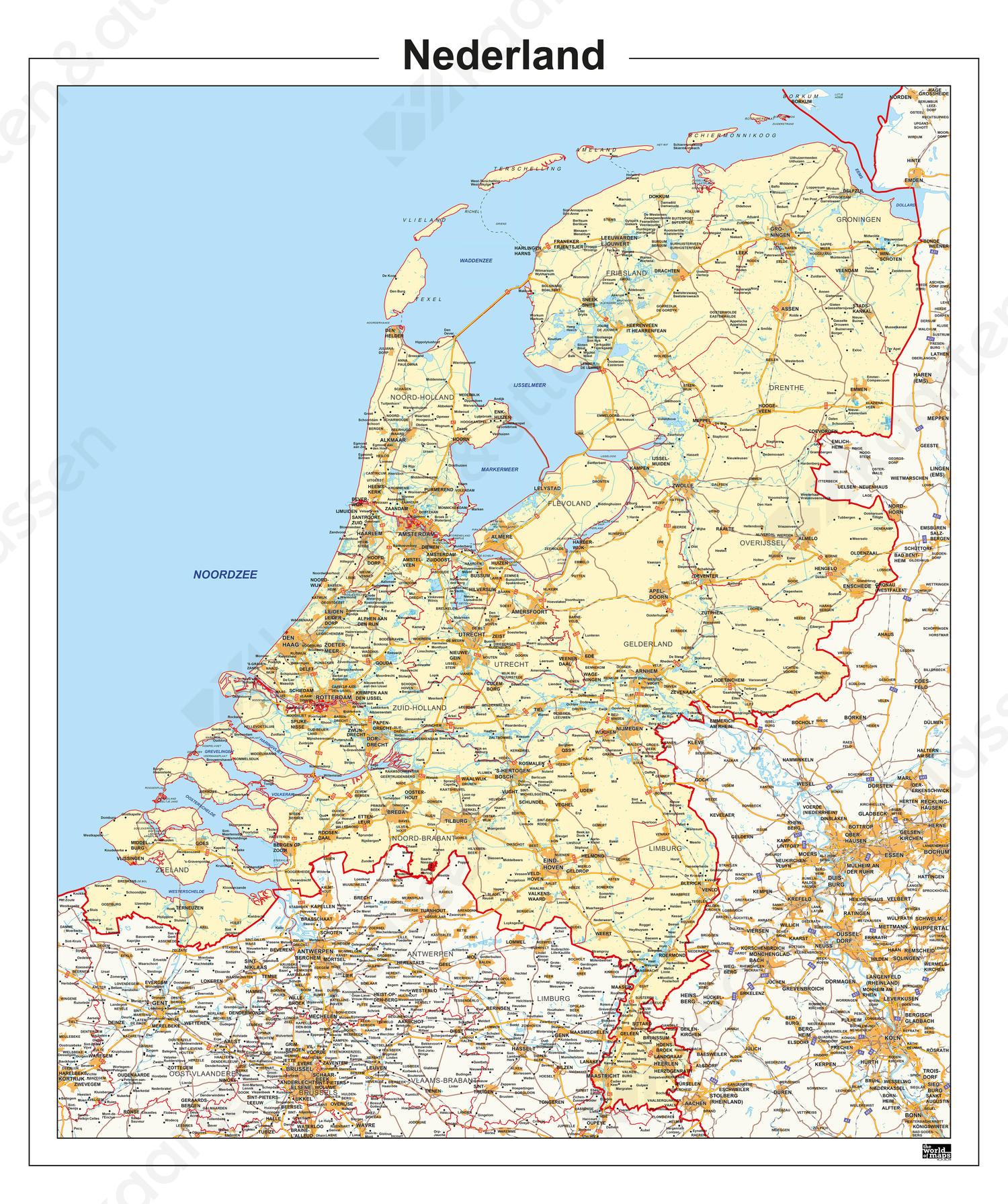 Kaart Nederland En Belgie | Kaart