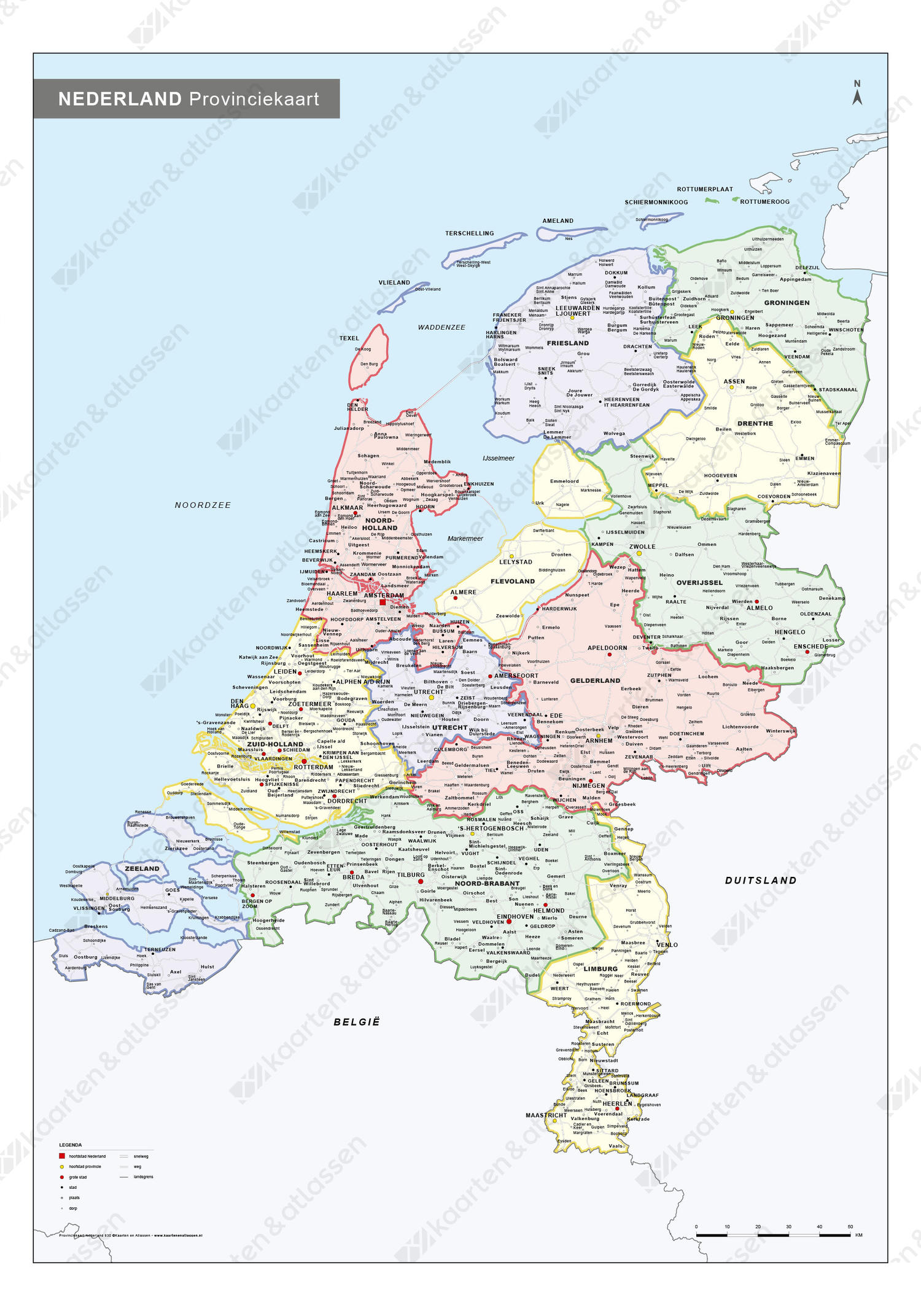 Digitale Frisse Landkaart van Nederland