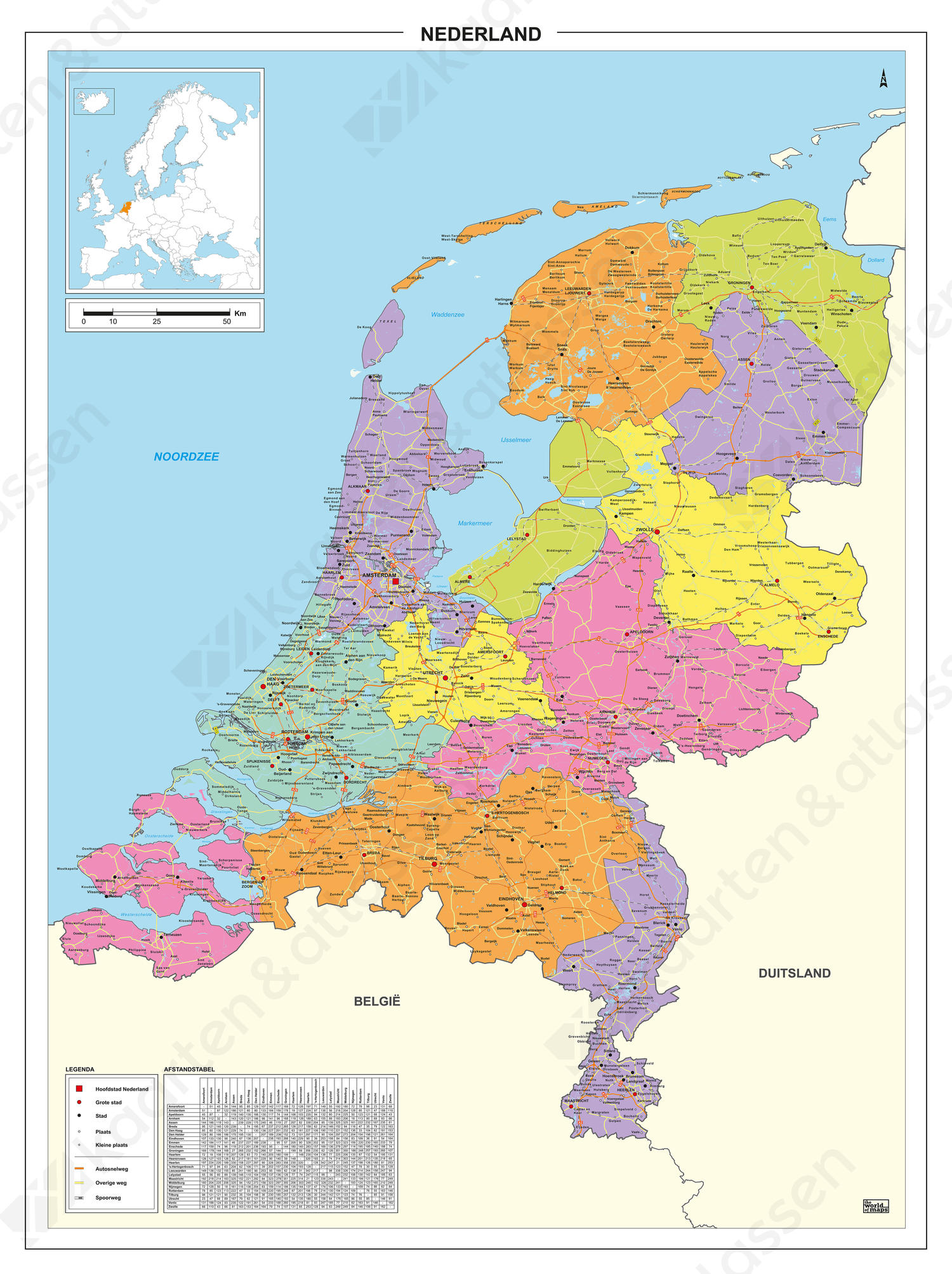 Kaart Van Oost Nederland Kaart van Nederland 833 | Kaarten en Atlassen.nl