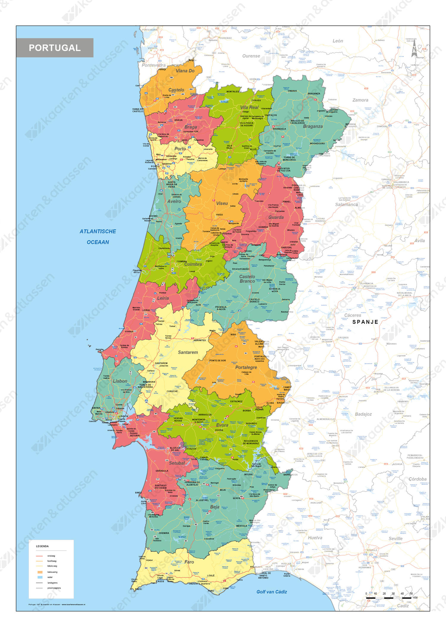 Portugal Digitale Landkaart Portugal Digitale Landkaart