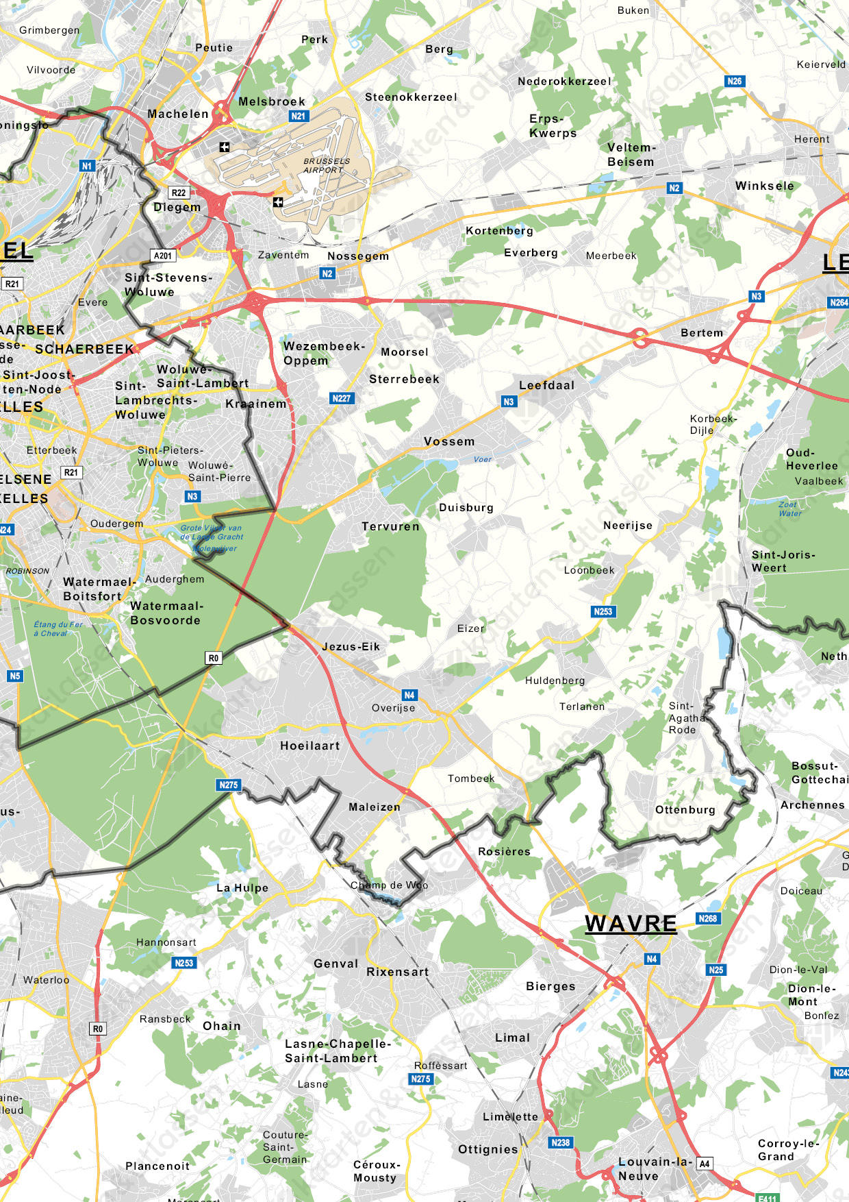Vlaams-Brabant Provinciekaart