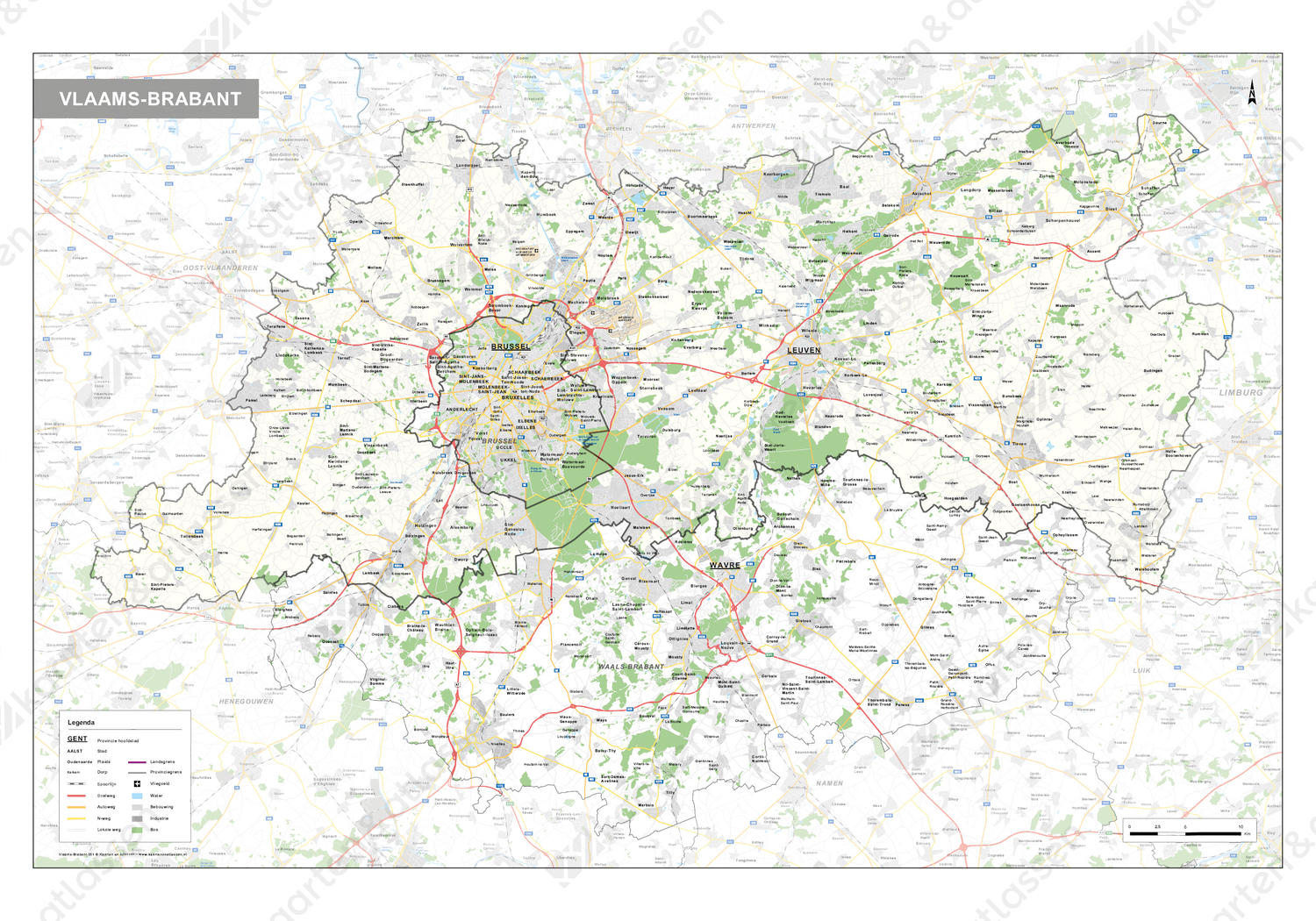 Vlaams-Brabant Provinciekaart Vlaams-Brabant Provinciekaart