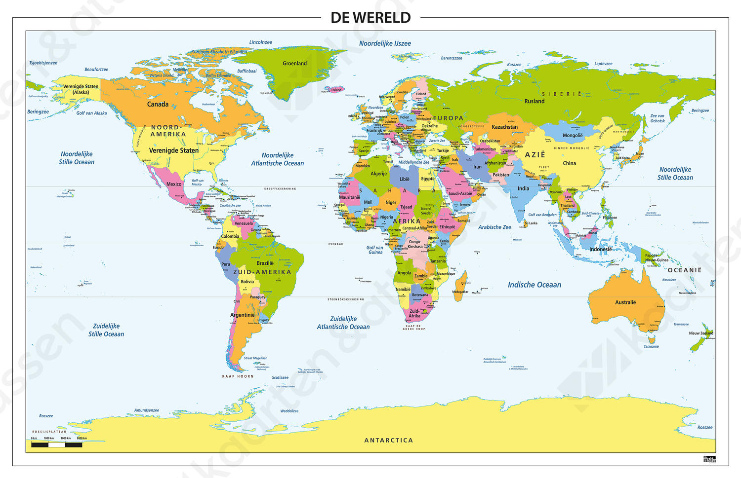 Digitale Wereldkaart Staatkundig 314