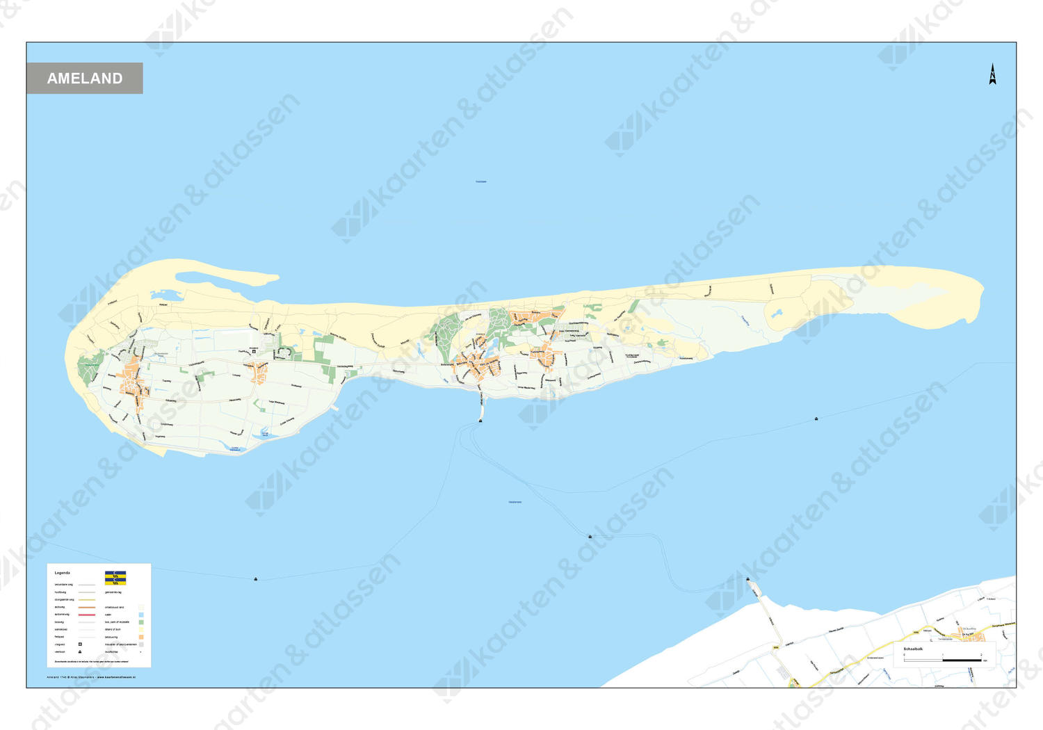 Digitale Ameland kaart