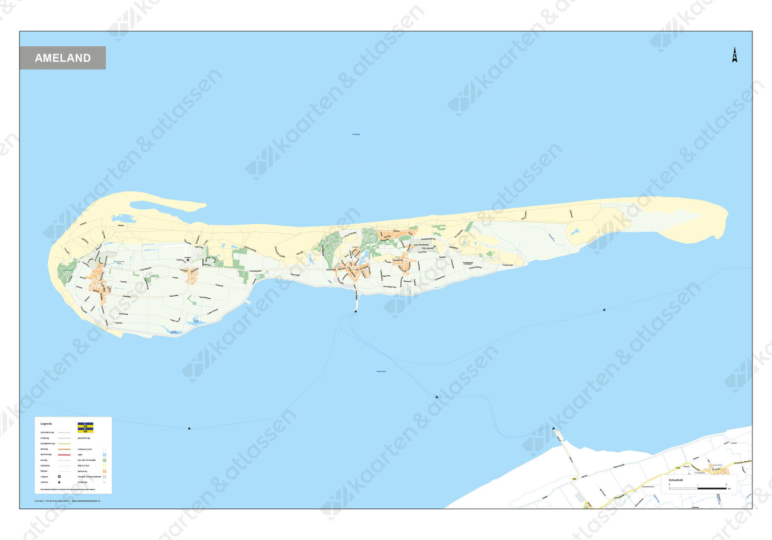 Ameland kaart Ameland kaart