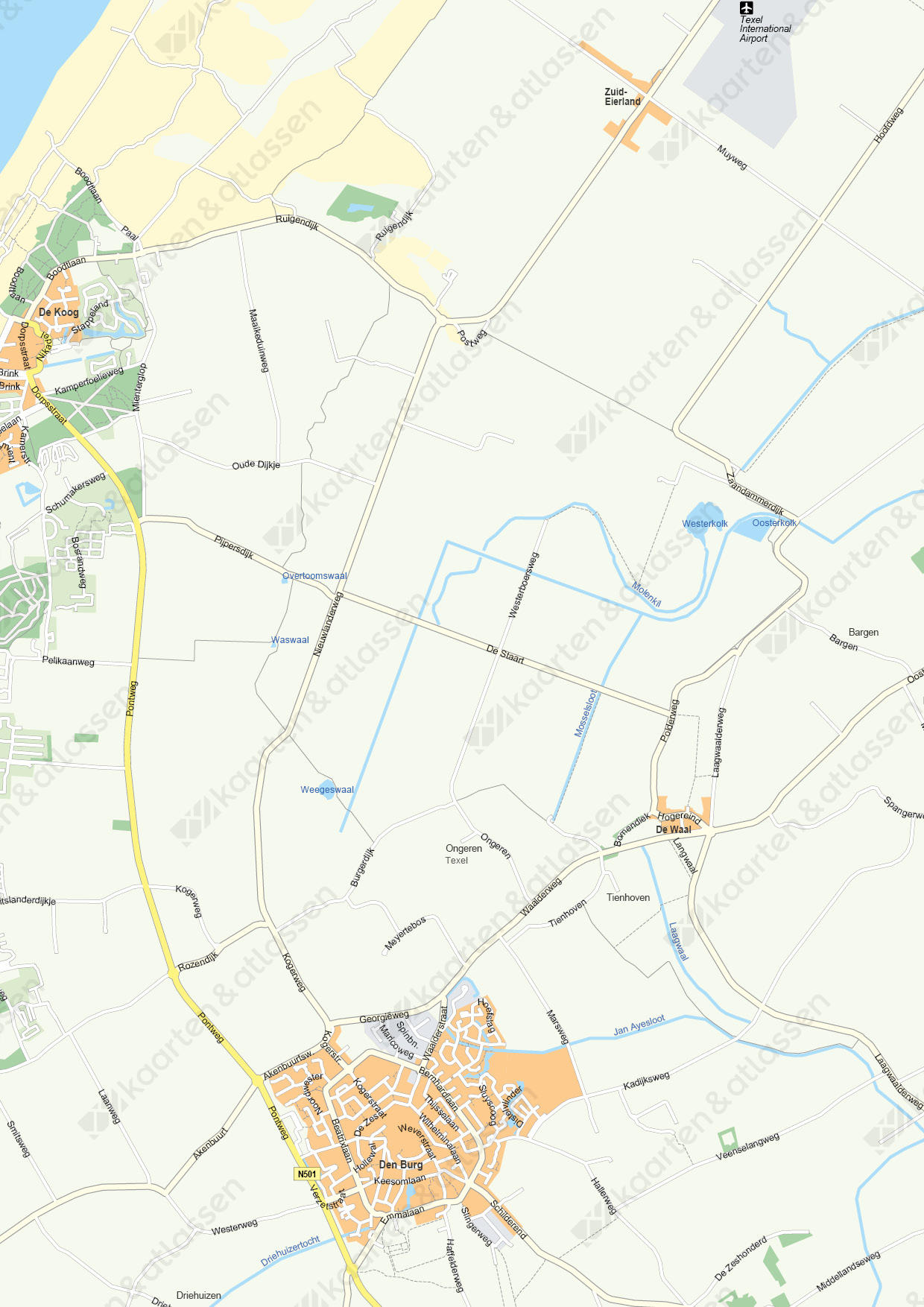 Texel kaart