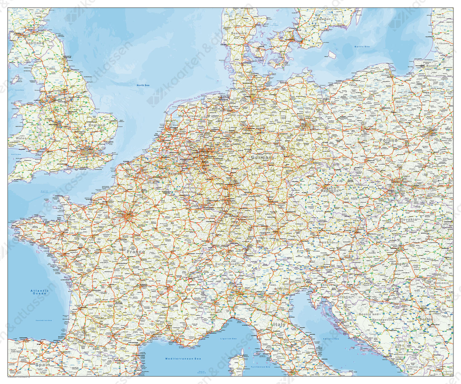 wegenkaart Europa wegenkaart Europa