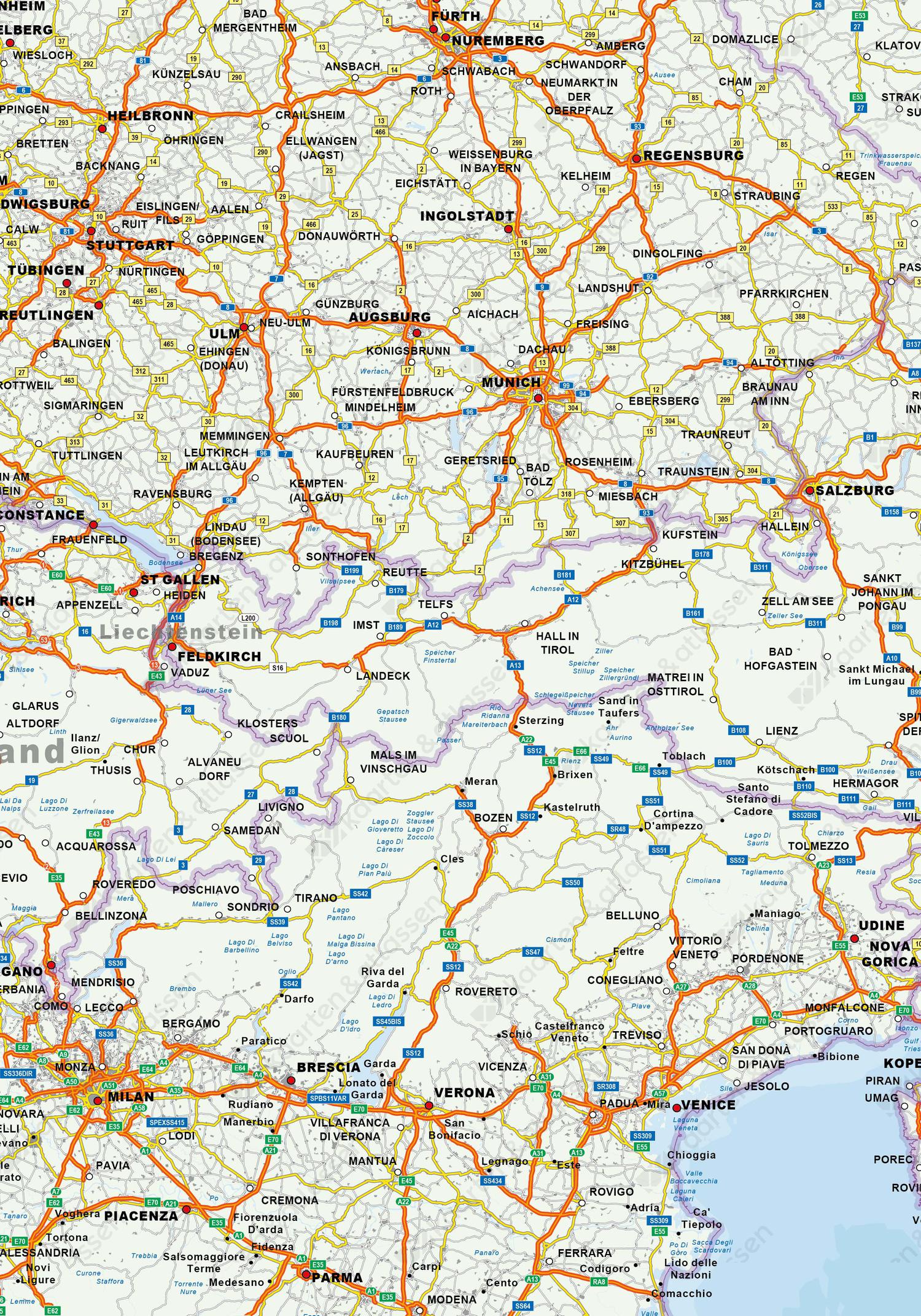 Digitale Europa wegenkaart 1506 | Kaarten en Atlassen.nl