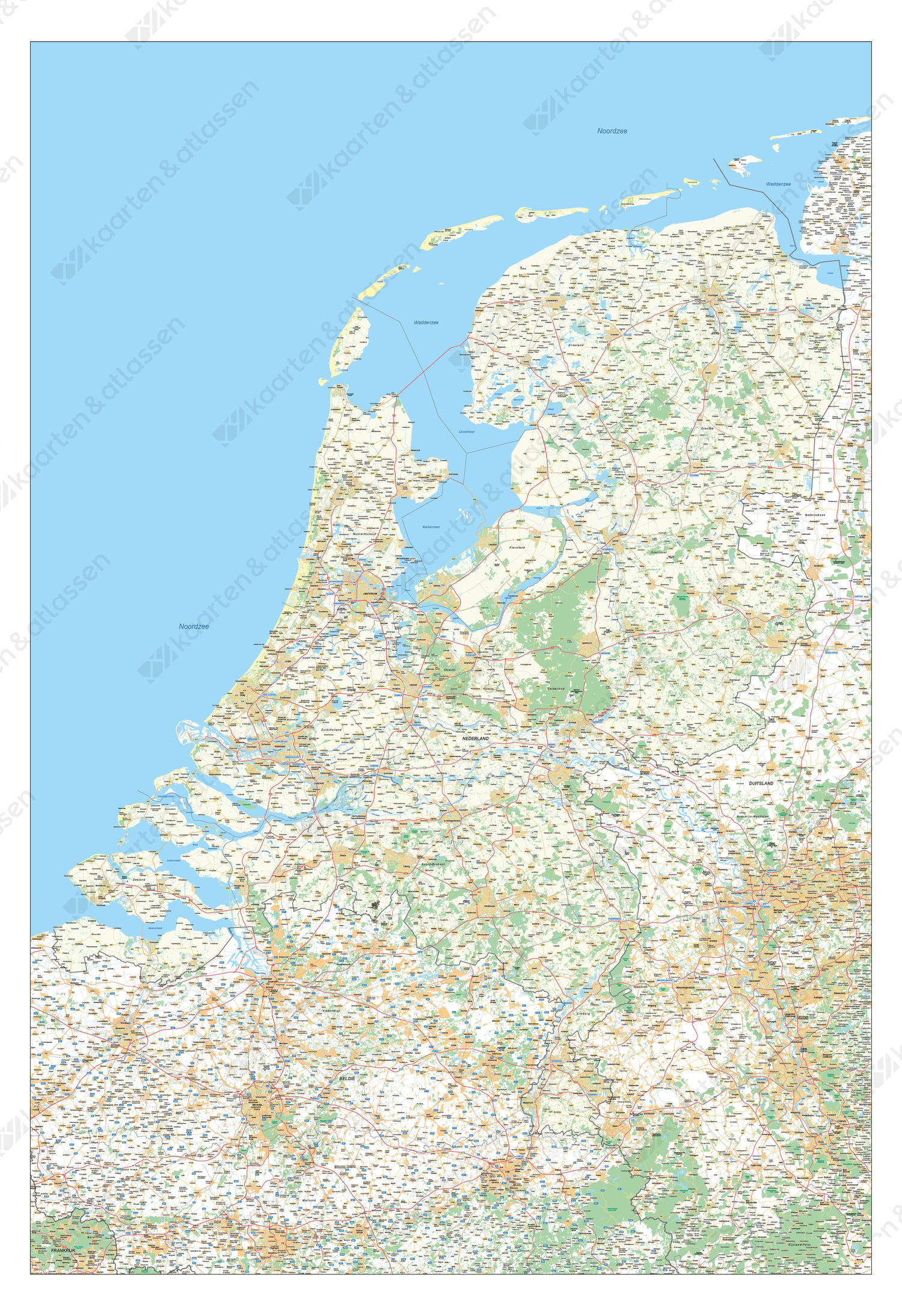 Nederland Wegenkaart XXL