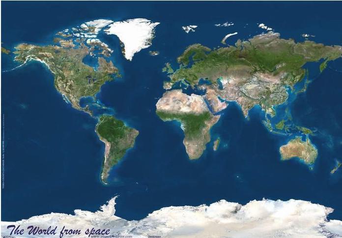 Observer Satellietkaart Wereld Observer Satellietkaart Wereld