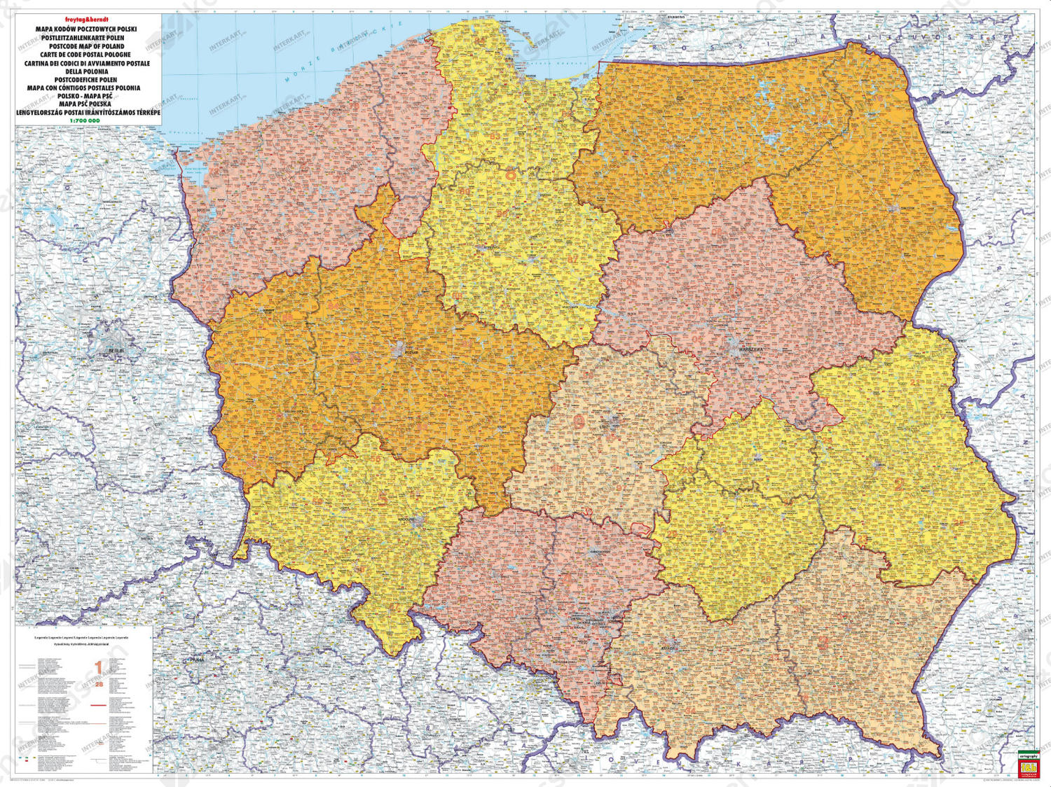 Postcodekaart Polen Postcodekaart Polen