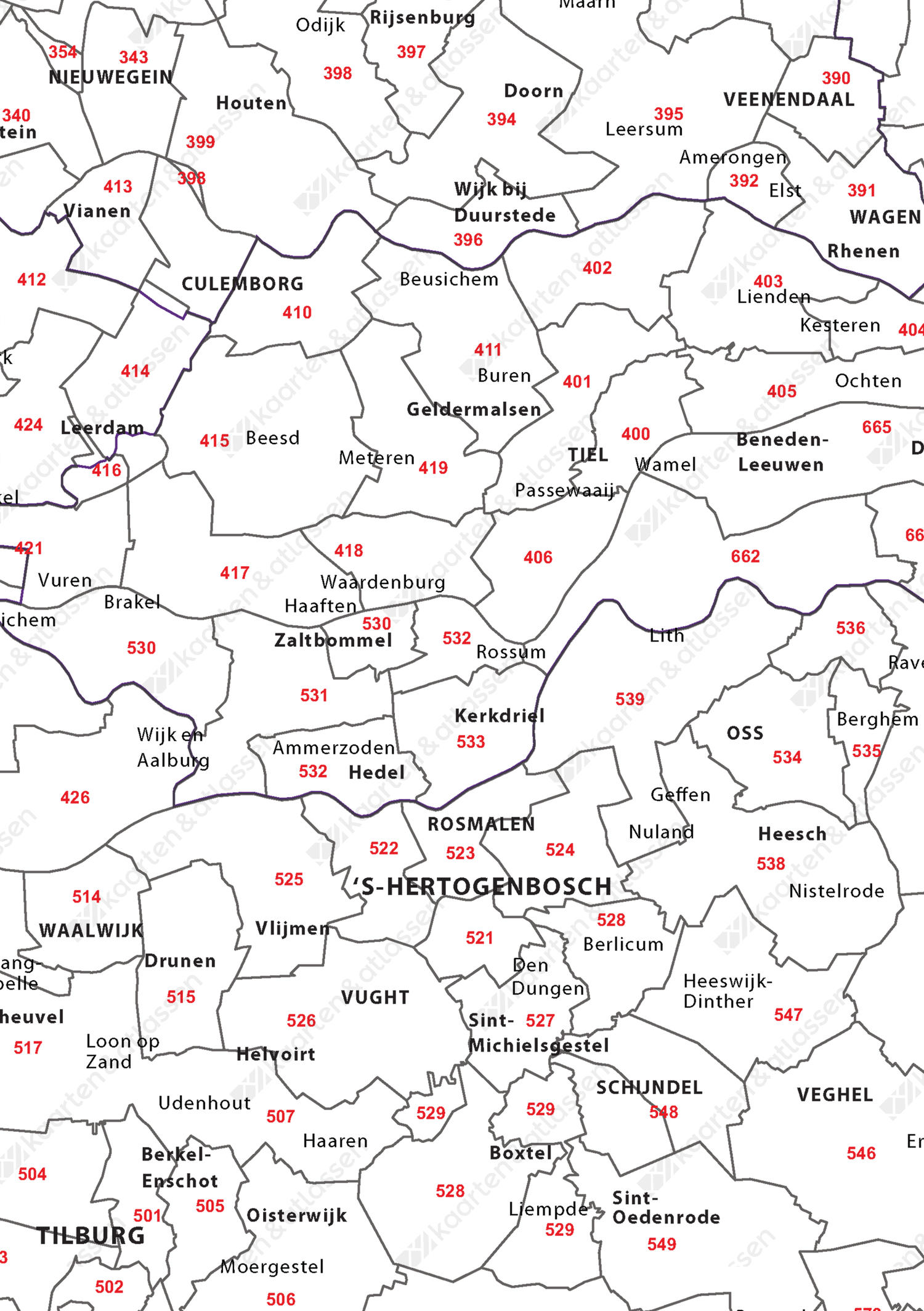 Postcodekaart Nederland