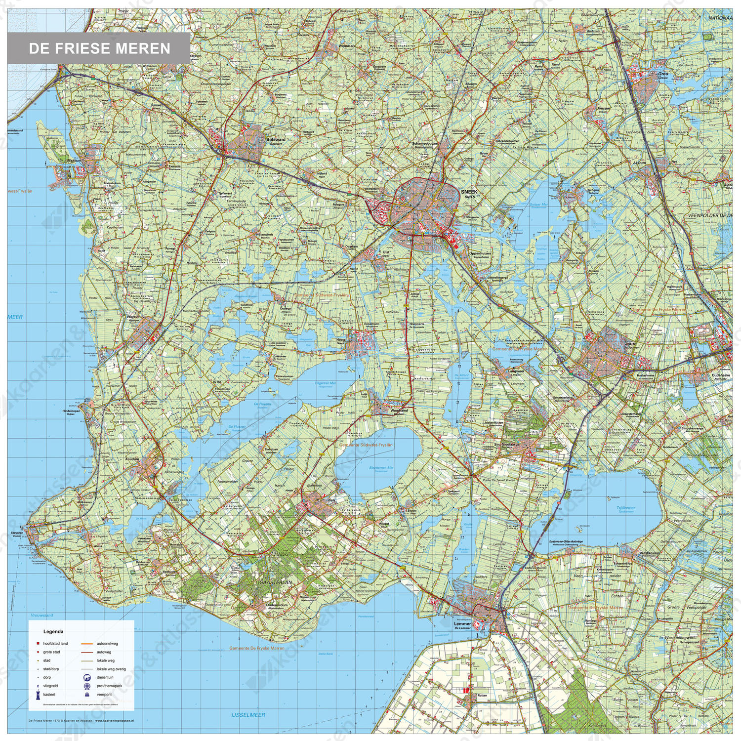 Friese Meren regiokaart