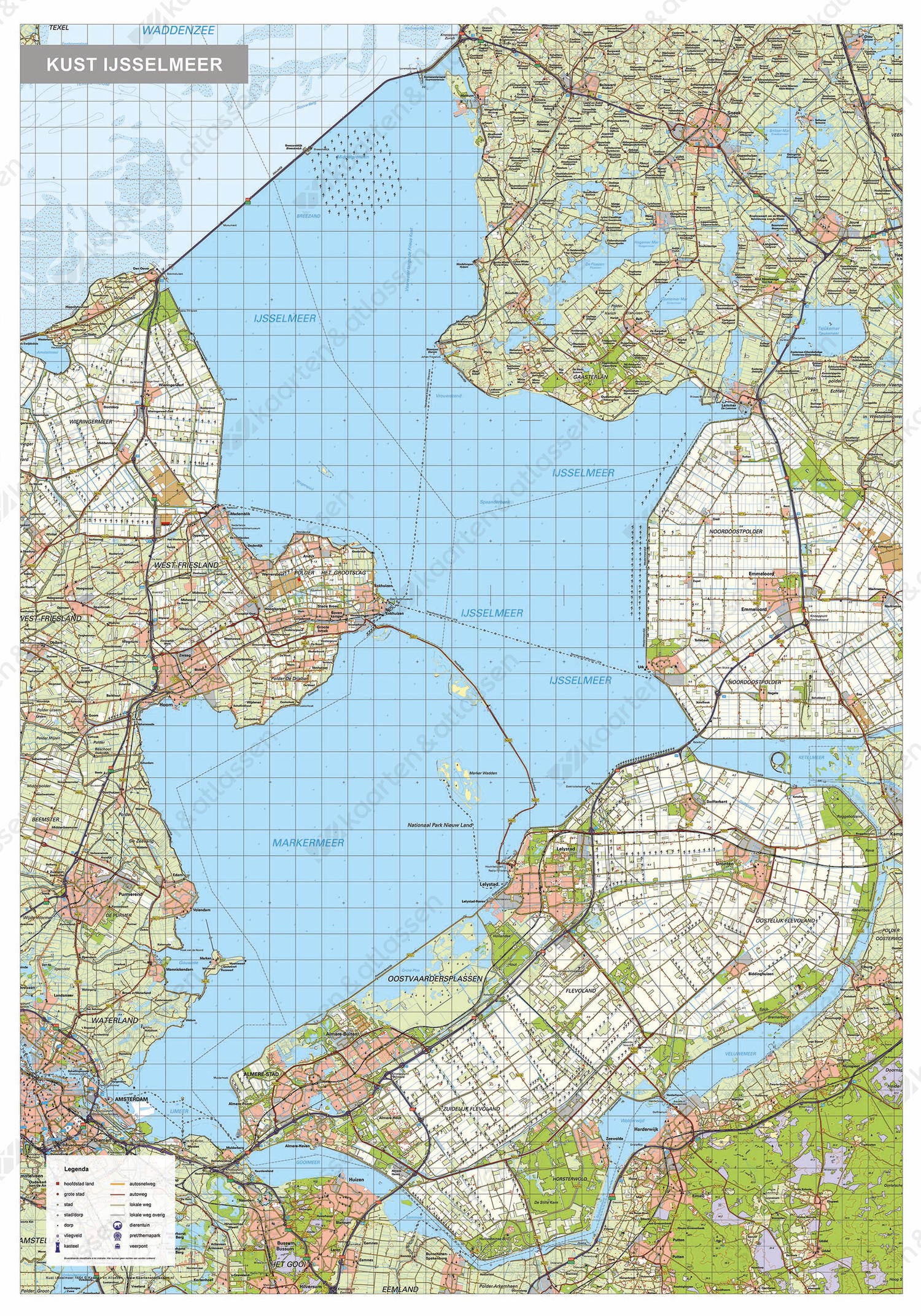 IJsselmeerkust regiokaart IJsselmeerkust regiokaart