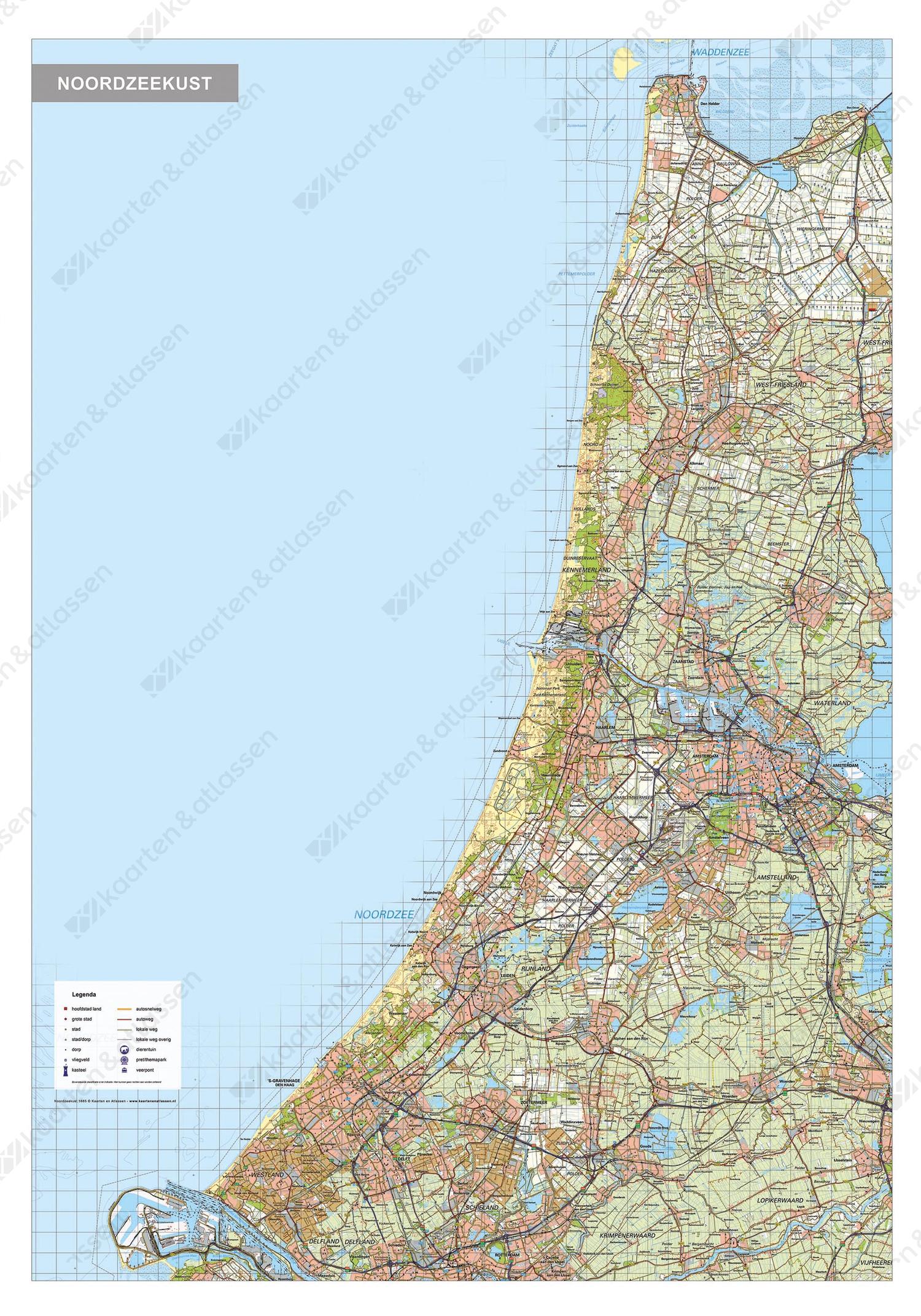 Noordzeekust regiokaart Noordzeekust regiokaart
