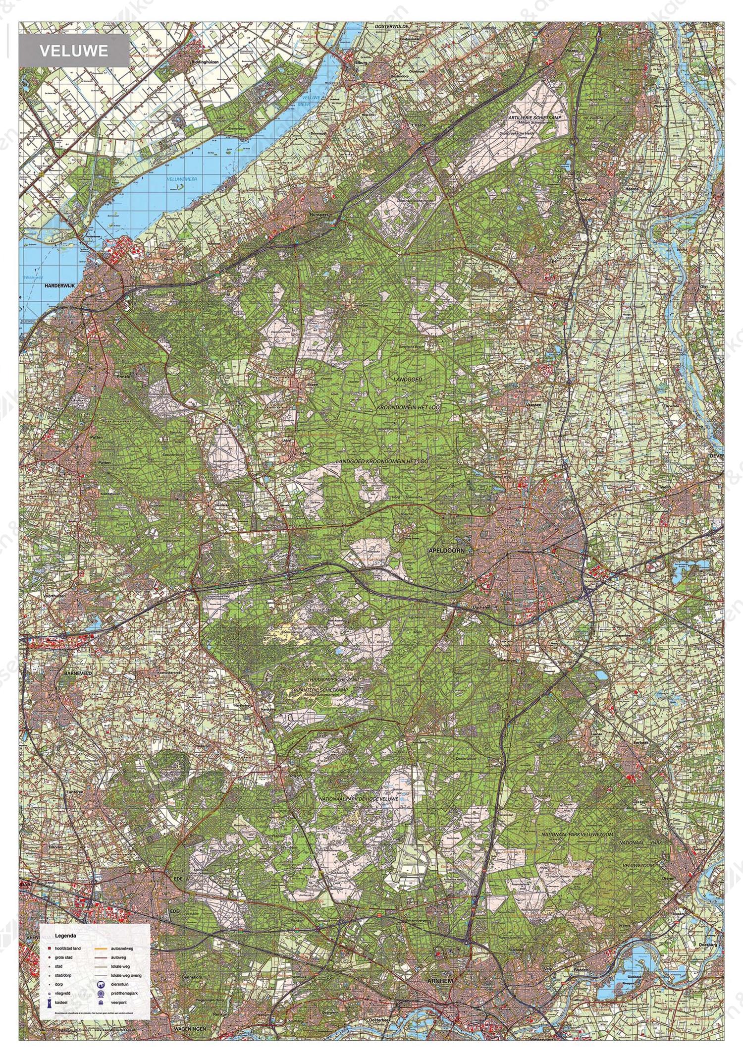 Veluwe regiokaart Veluwe regiokaart
