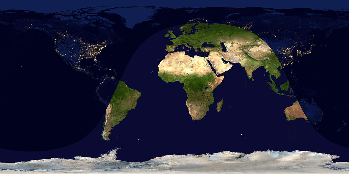 Satellietbeeld Dag Nacht 848 | Kaarten Atlassen.nl