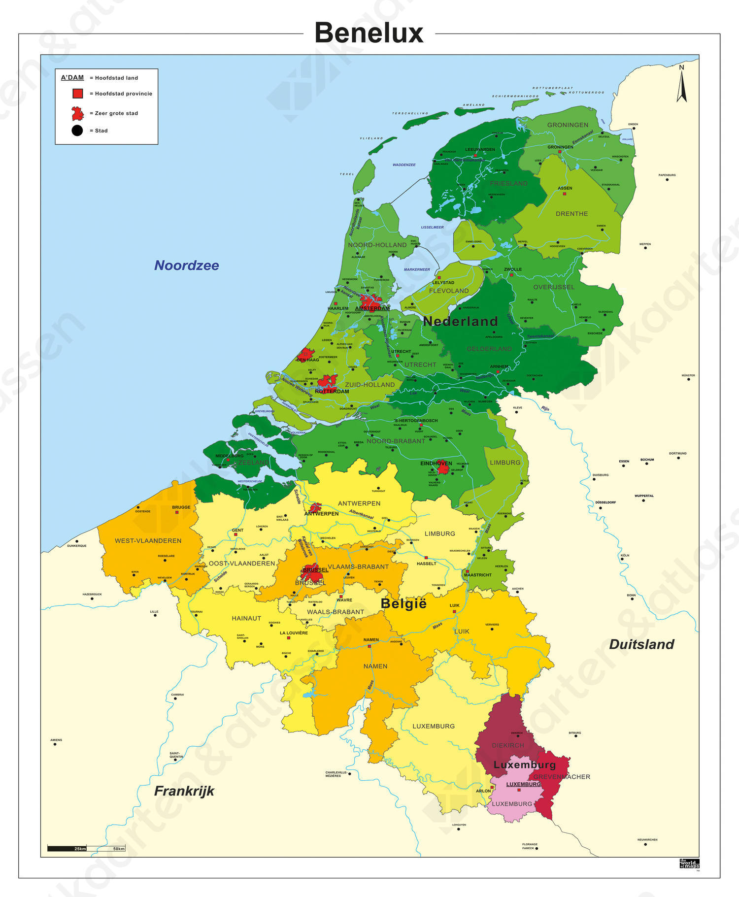 Schoolkaart Benelux