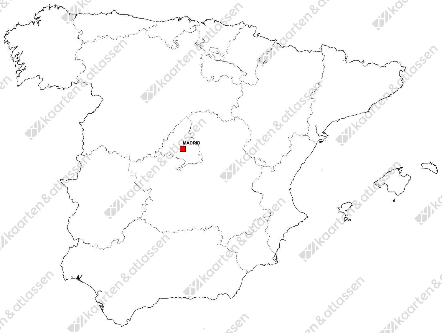 Gratis digitale kaart Spanje Gratis digitale kaart Spanje
